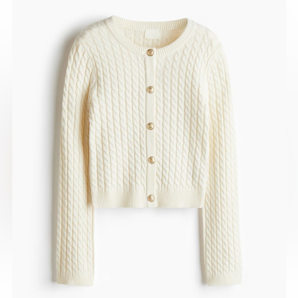 Cable Knit Cream Sweater